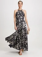 Foil Floral Dress