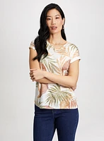 T-shirt à motif tropical