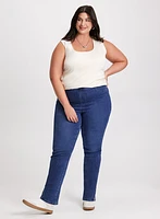 Square Neck Tank Top & Pull-On Jeans