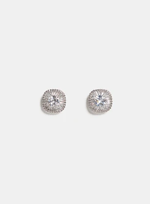 Cubic Zirconia Square Earrings