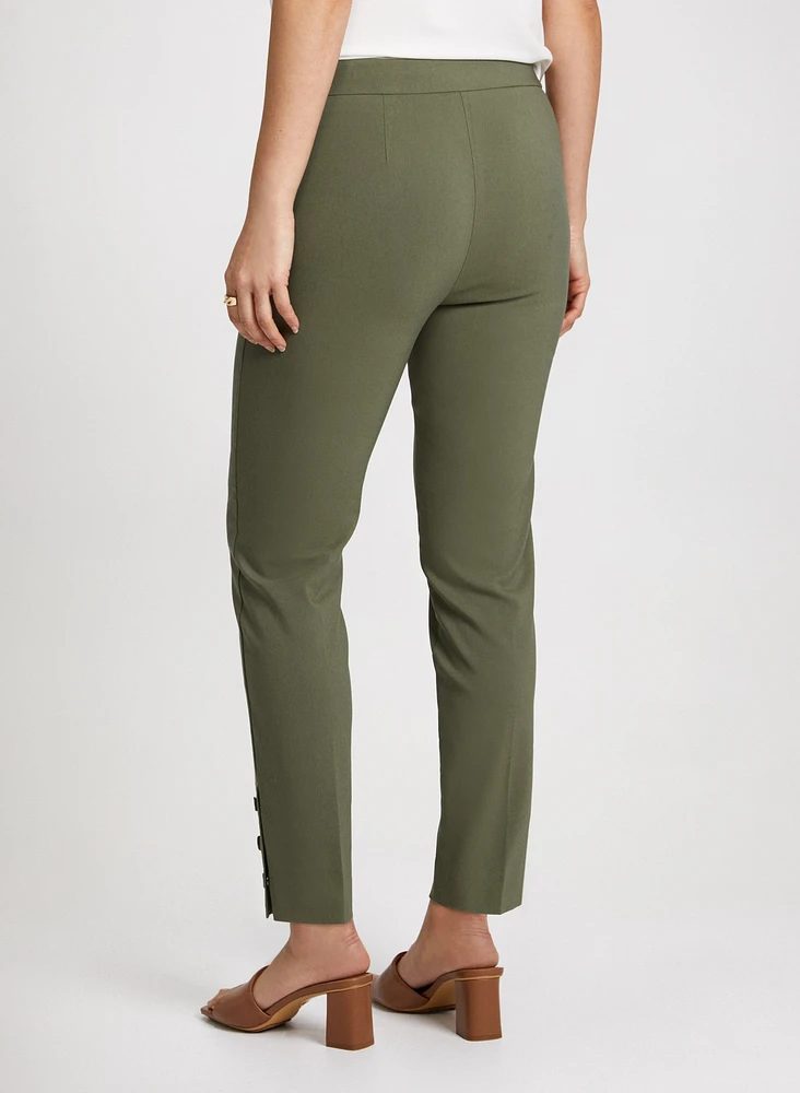 Slim Pull-On Ankle Pants