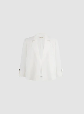 Rolled Sleeves Shirt Collar Jacket