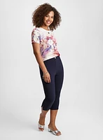 T-shirt floral et capri signature 