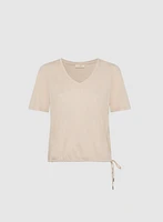 Drawstring Hem T-Shirt