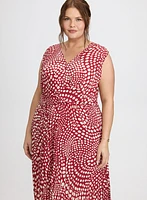 Polka Dot Plissé Dress