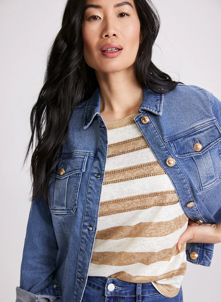 Button-Down Denim Jacket