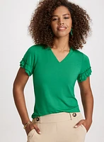 Frill Trim T-Shirt