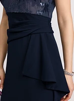 Ruched Sequin Embellished Dress