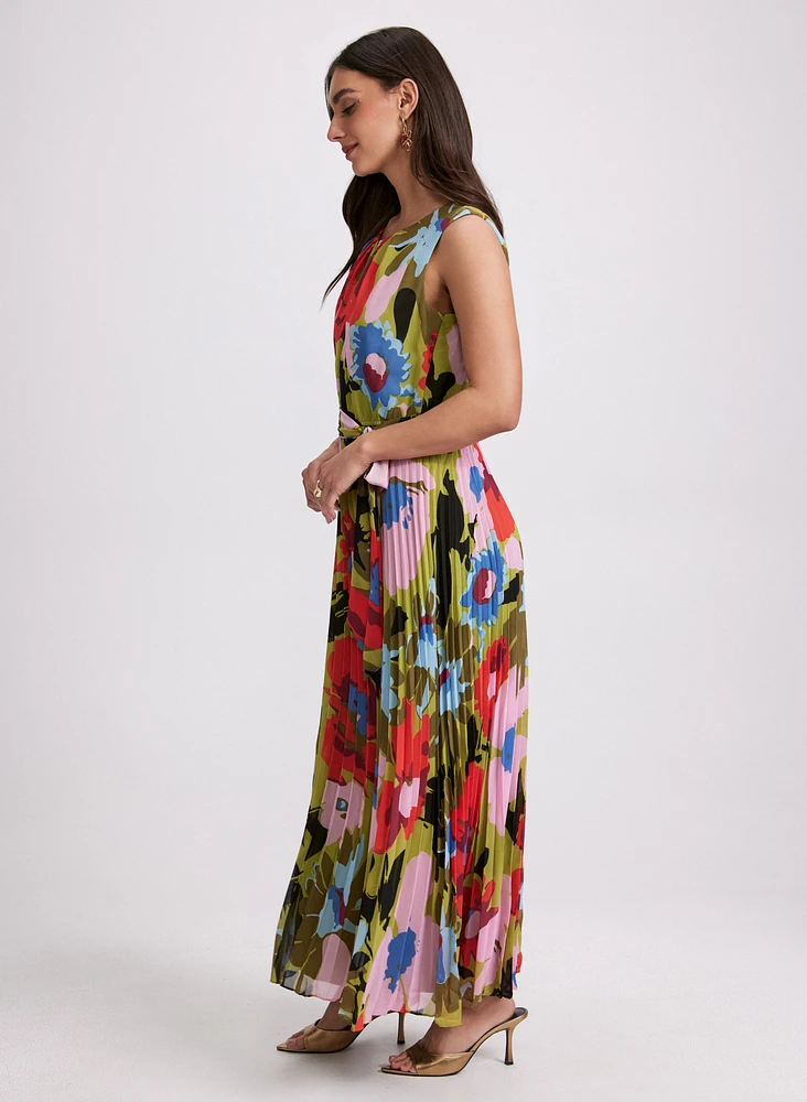 Robe en chiffon à motif floral