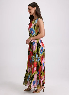 Robe en chiffon à motif floral