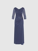 Mesh Wrap-Style Dress