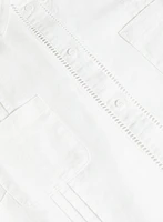 Blouse en mélange de coton et lin