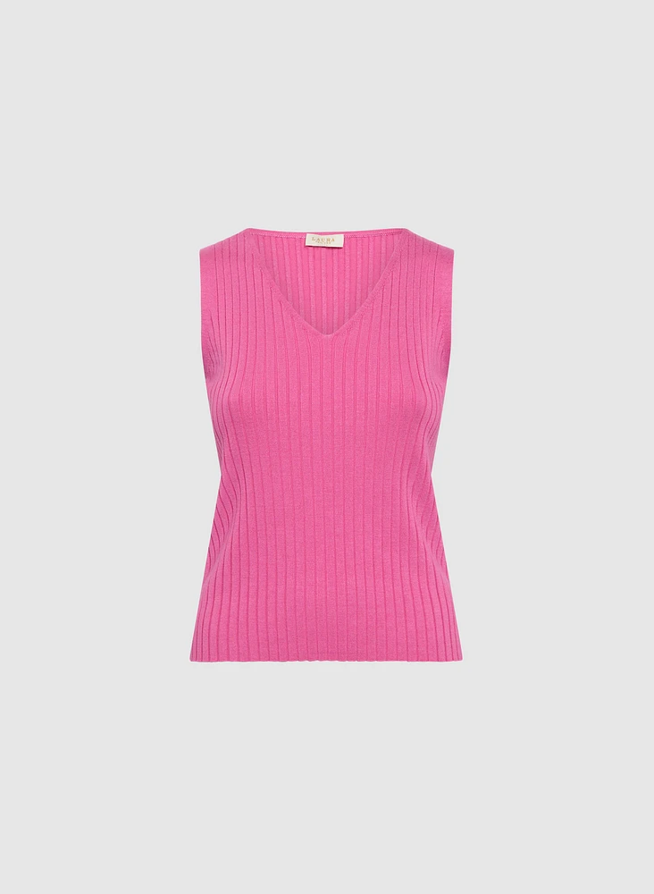 Camisole en tricot côtel