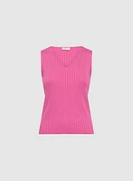 Camisole en tricot côtel