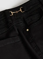 Chain Trim Bootcut Jeans