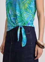 Palm Leaf Print Top