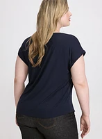 Haut à motif géométrique