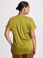 Satin Cap Sleeve Top