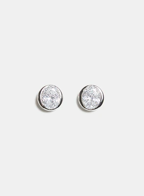Boucles d'oreilles à pierre ronde