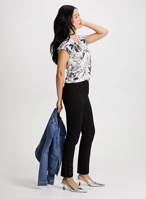 Slim Pull-On Ankle Pants