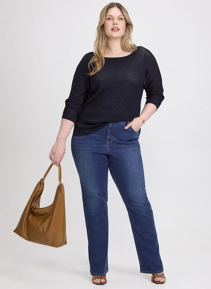 Pull en tricot ajouré