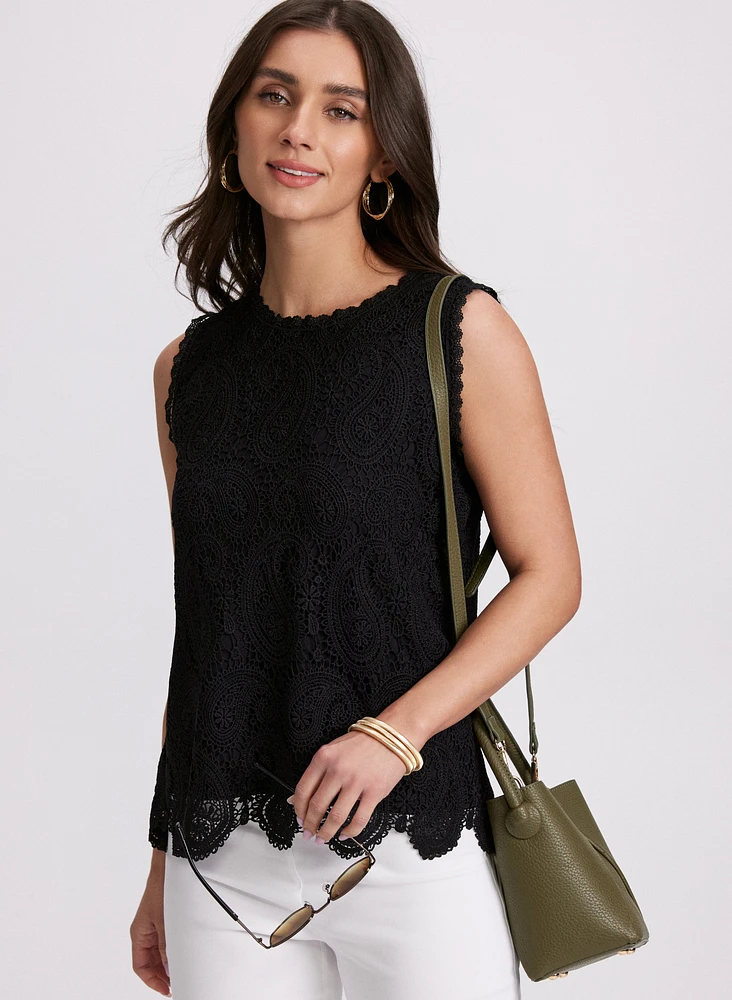 Sleeveless Lace Top