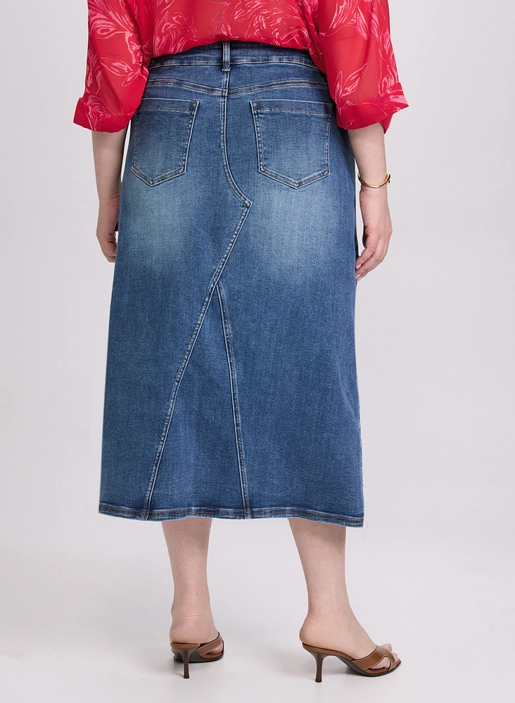 Jupe midi en denim