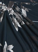 Robe florale drapée