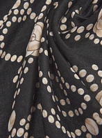 Foulard à motif de pois et fleurs