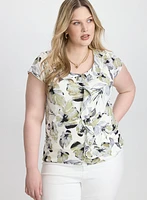 Haut floral volanté