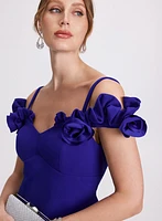 Robe de soirée à rosettes