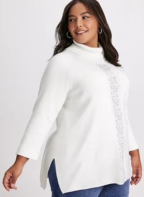 Rhinestone Tunic Sweater