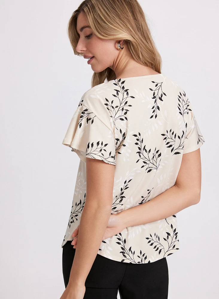 Leaf Print Top