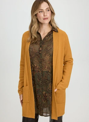 Cardigan en tricot côtelé