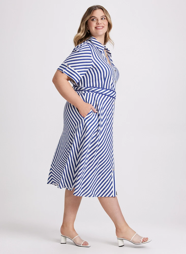 Striped Shirt Dress