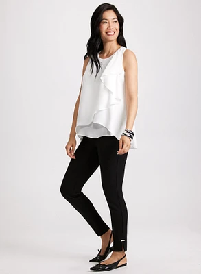 Sleeveless Blouse & Slim-Leg Pants