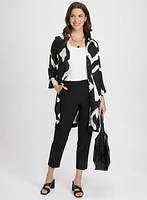Blouse boutonnée à motif géométrique