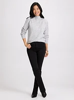 Pull en tricot à col montant