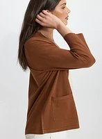 Short Open Front Cardigan