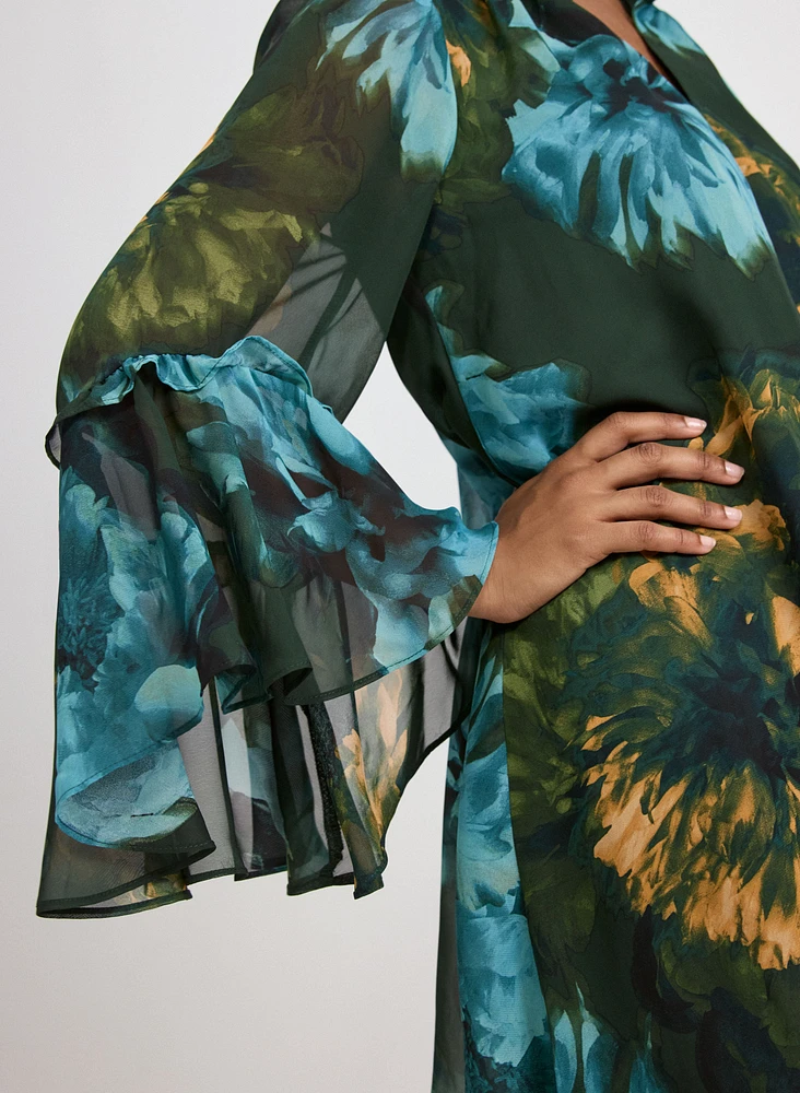 Floral Bell Sleeve Dress