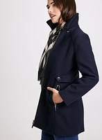 Stretch Wool-Blend Coat