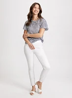 Flare Sleeve T-Shirt & Pull-On Jeans