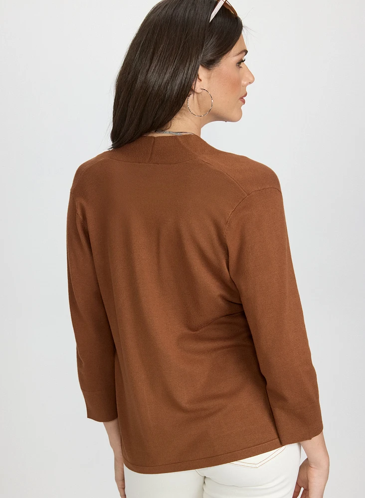 Short Open Front Cardigan