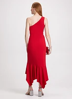 Asymmetrical Hem Evening Dress