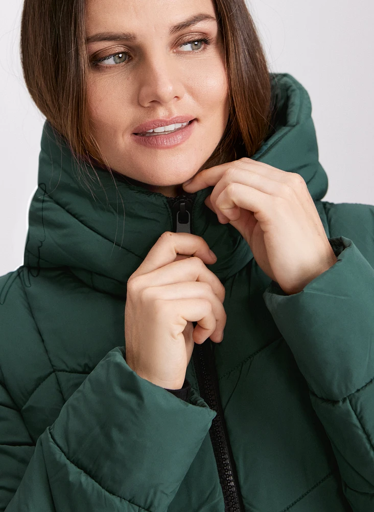Manteau bouffant en matières recyclées