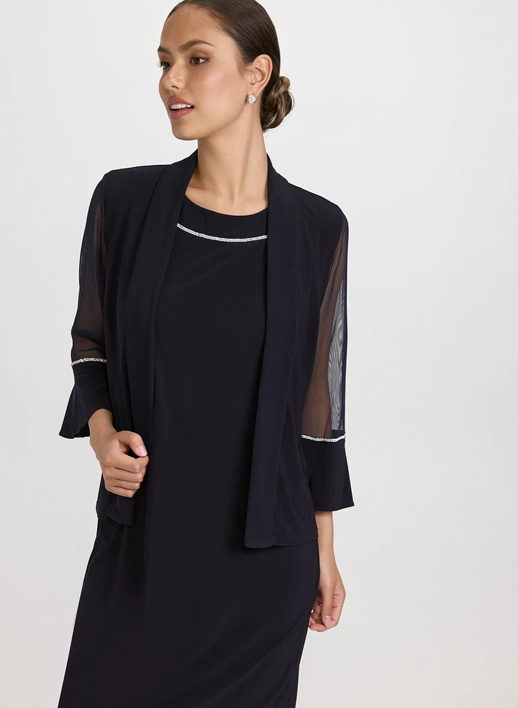 Ensemble à robe et veste pierres