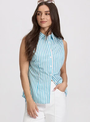 Blouse rayée sans manches
