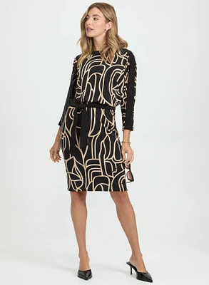Robe en jersey à motif géométrique
