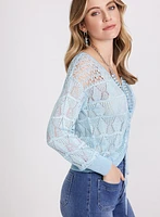 Pointelle Stitch Sweater