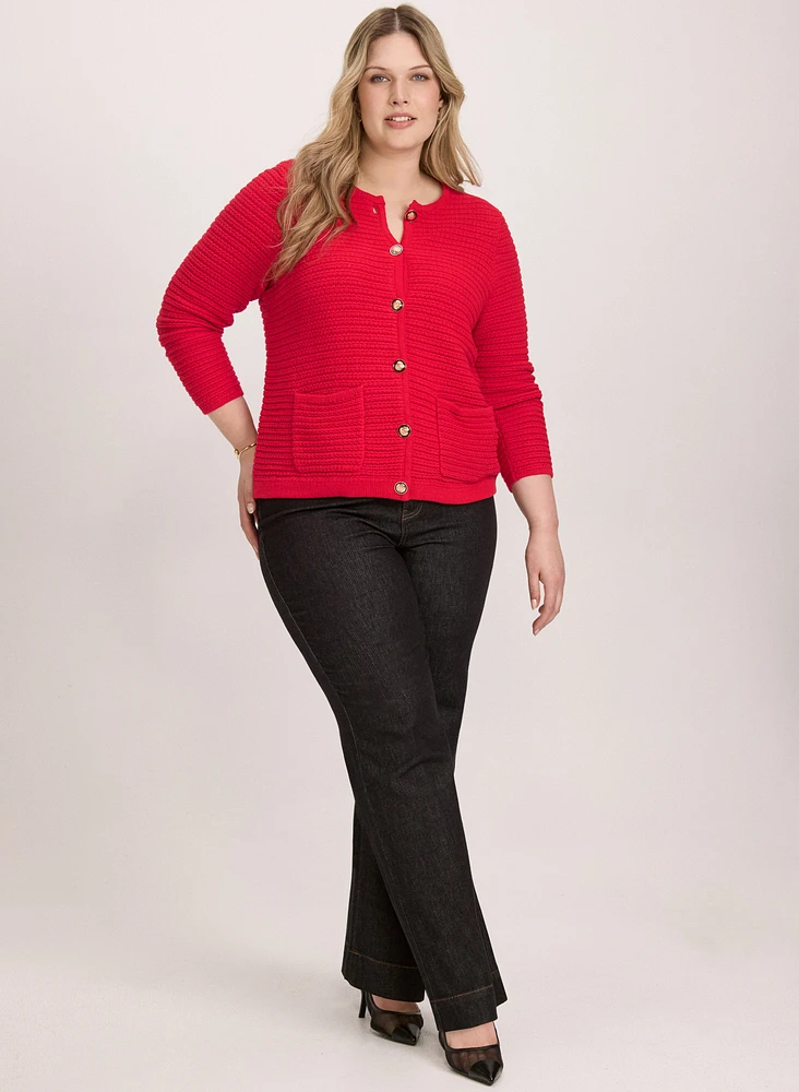 Textured Knit Cardigan